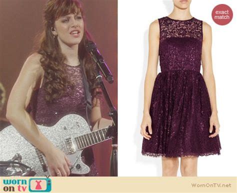 Wornontv Laylas Purple Lace Sequin Dress On Nashville Aubrey Peeples Clothes And Wardrobe