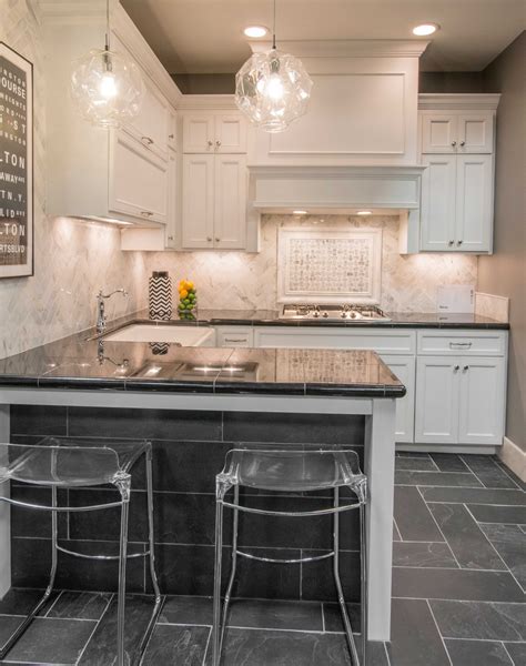 Browse kitchen floor tile on houzz. Natural stone kitchen floor tile - Adoni Black Slate Floor ...
