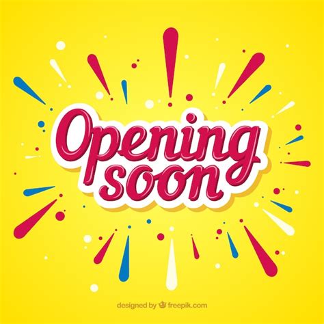 Premium Vector Opening Soon Background In Flat Style