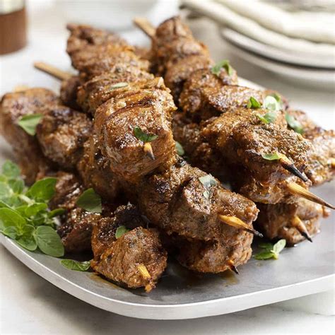 Place the shish kabobs on the grill. Spectacularly Delicious Lamb Kabobs - Pinch and Swirl