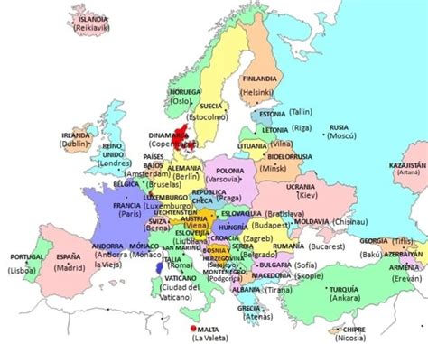 Mapa Con Los Países Y Capitales De Europa 2024 — Saber Es Práctico