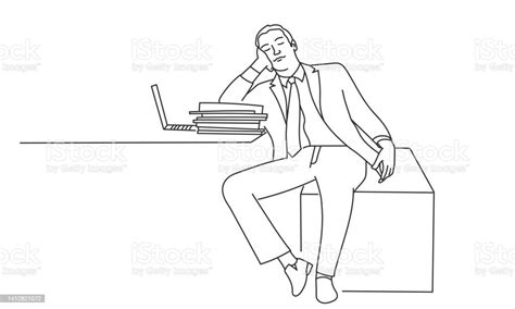 Business Man Sleeping At Work Stock Illustration Download Image Now