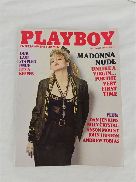 Vintage Playboy Magazine September 1985 Madonna Nude Last Stapled Issue