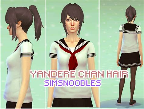 Yandere Chan Hair Conversion At Simsnoodles Sims 4 Updates