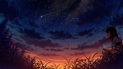 X Anime Night Sky Wallpapers Wallpaper Cave