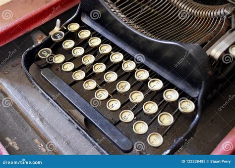 Old Typewriter Closeup Stock Image Image Of Metal Typewriter 122238485