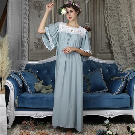 Factory 6 Colors Vintage Nightgowns For Arab Women Cotton Plus Size