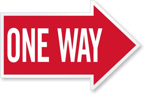 One Way Signs Fast Shipping