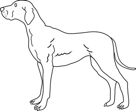 Dog clipart black and white easy. Dog Coloring Page - Free Clip Art