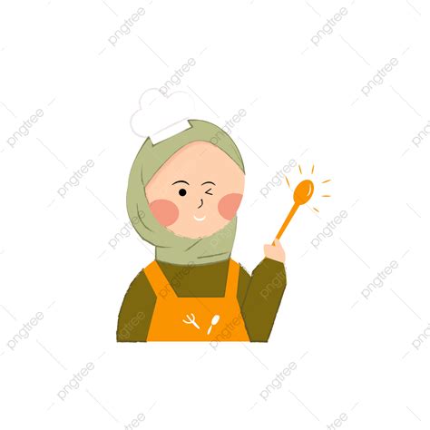 chef muslimah kartun png chef muslim women in hijab t