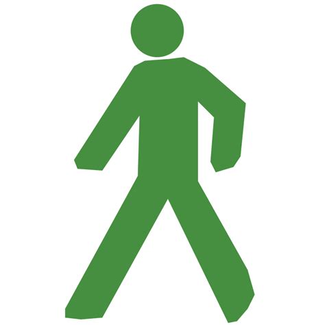 Walking Man Icon Green Png Clip Art Library
