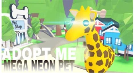 漣mega Neon Giraffe漣 Adopt Me Roblox
