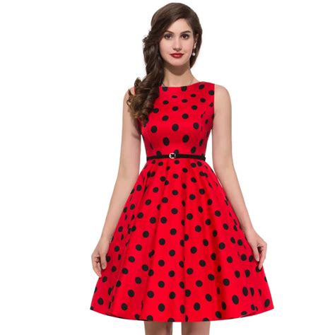 Women Summer Style Inspired Vintage Clothing Retro 50s Big Swing Audrey