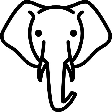 Cabeza De Elefante Iconos Gratis De Animales