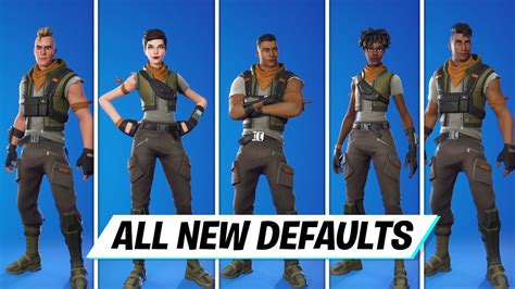 All New Default Skins In Fortnite Chapter 4 Season 1 Youtube