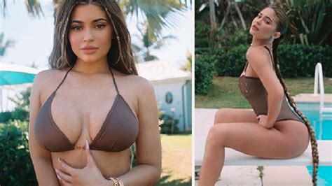 Kylie Jenner Bikini Pool Photo Turns Heads Over Rats Tail Hair