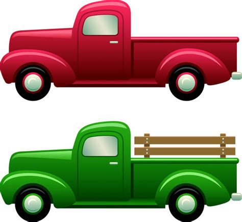 Red Pickup Clipart Vector Red Pickup Car Illustration