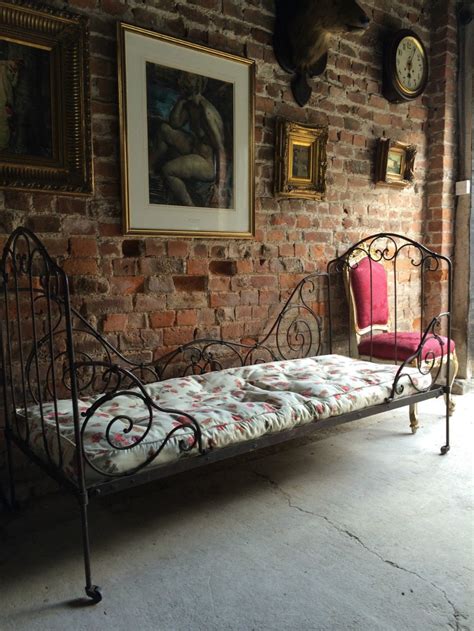 See more ideas about iron bed, rod iron beds, rod iron. French Antique Victorian Day Bed 19th Century Casters ...