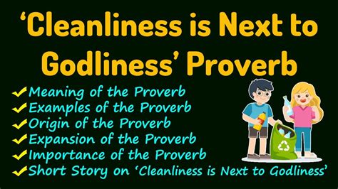 Cleanliness Is Next To Godliness Proverb In English Youtube