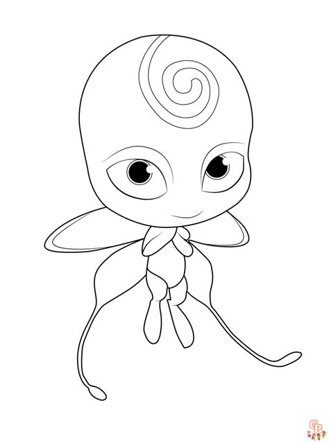 Uwolnij Kwami Miraculous Ladybug Kolorowanki Gbcoloring