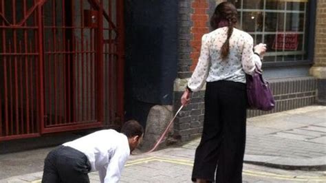 Woman Walks Businessman On Leash In London Indian Defence Forum