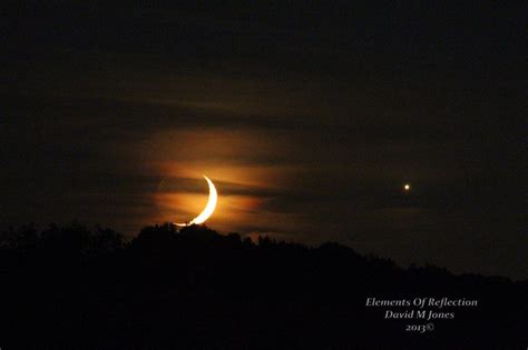 A Spectacular Crescent Moon Set Tonight Drifting Off Into The Horizon