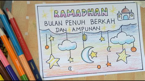 Cara Menggambar Poster Ramadhan 2021 Youtube