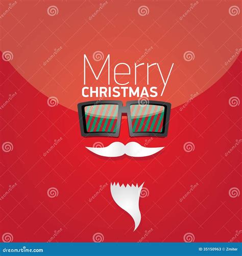 Christmas Hipster Poster For Party Or Card Stock Vector Illustration