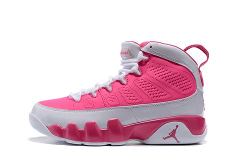 Women S Air Jordan 9 Gs Peach Pink White Basketball Shoes