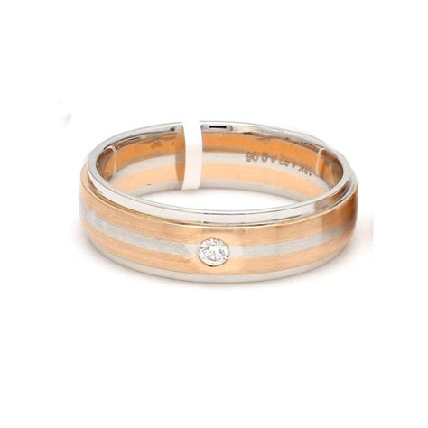 Designer Platinum Rose Gold Couple Rings With Diamonds Jl Pt 1134