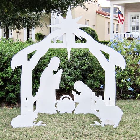 Outdoor Plywood Nativity Scene