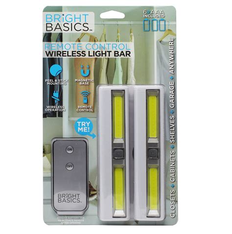 Bright Basics 2 Pack Ultra Bright Wireless Light Bars W Remote Contro