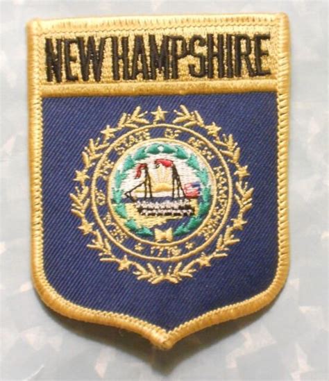 New Hampshire Patch State Flag 2 34 X 3 38 Ebay