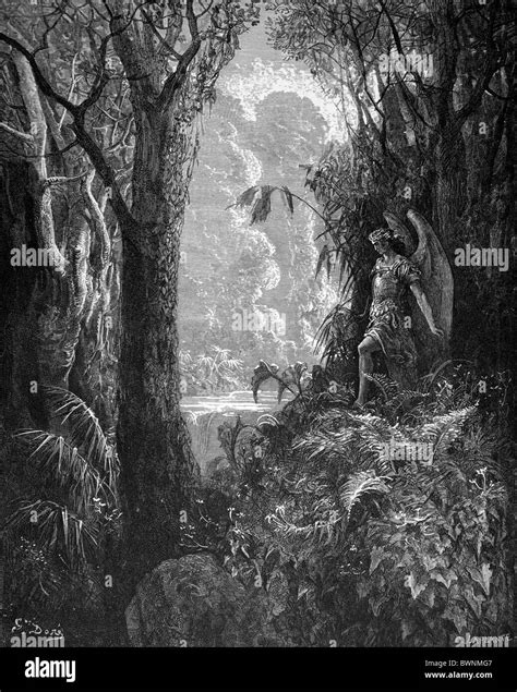 Gustave Doré Satan Dans Le Jardin Deden De John Miltons Paradise