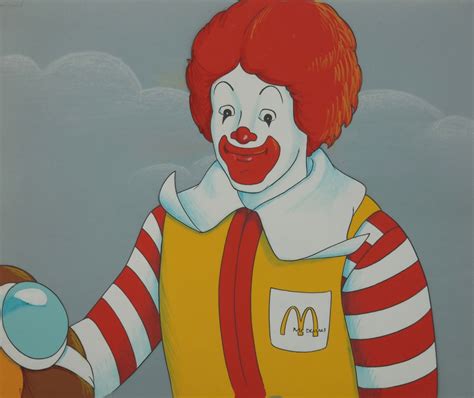 ‪production Art From A 1980s Mcdonald’s Commercial Showing Ronald Mcdonald And Birdie The Early