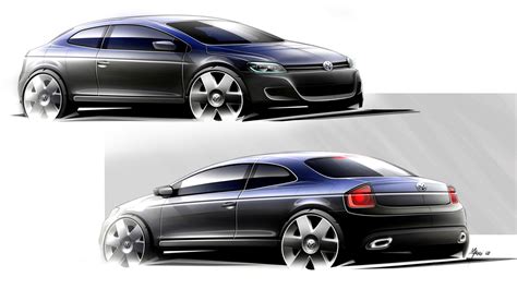 vw design sketch by rodrigo maggi car body design