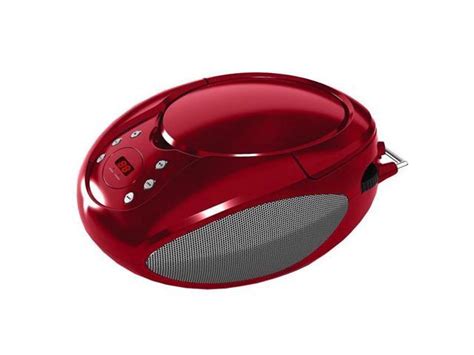 Supersonic Sc 505 Red Portable Cd Player With Aux Input And Am And Fm Radio