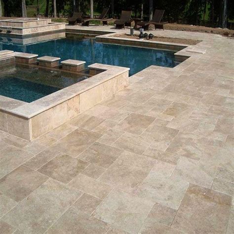 Walnut Travertine 24x24 3cm Tumbled Paver Default Title Travertine