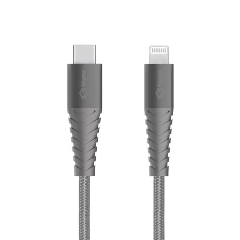 Cables Sync And Charge Cables Usb C To Lightning Usb C To Lightning Pd Braided Cable Grey