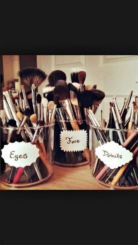 I Love The Way It Looks To Store Makeup Brushes In A Glass Makeup