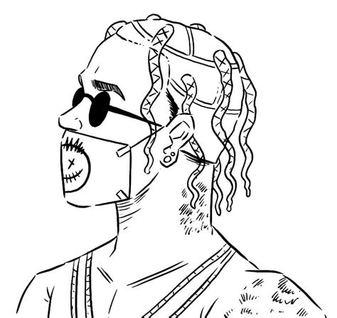 Cool Travis Scott Coloring Page Free Printable Coloring Pages For Kids