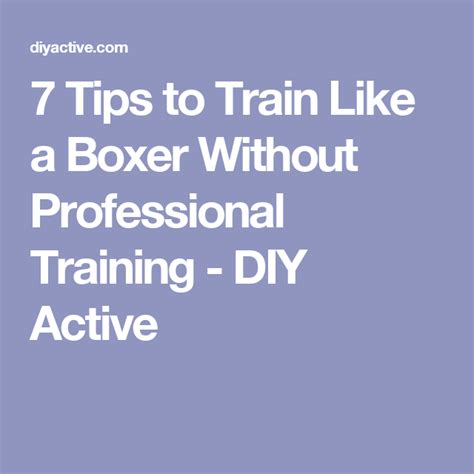 7 Tips To Train Like A Boxer Without Professional Training Boxer