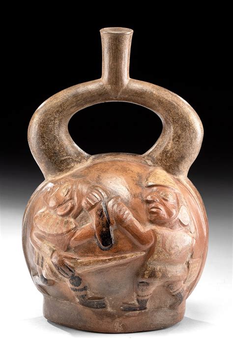 Moche Pottery Stirrup Jar With Battle Scene For Sale At Auction On 27th