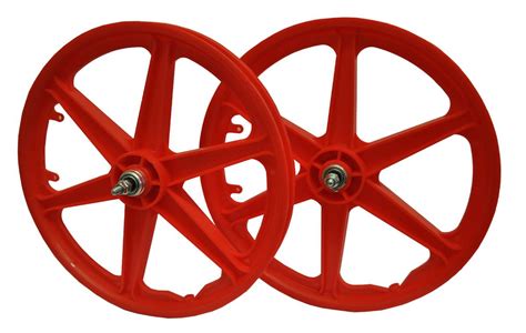 Components And Parts Wheels Pair 20 Bmx Mag Wheels White Aero 5 Spoke