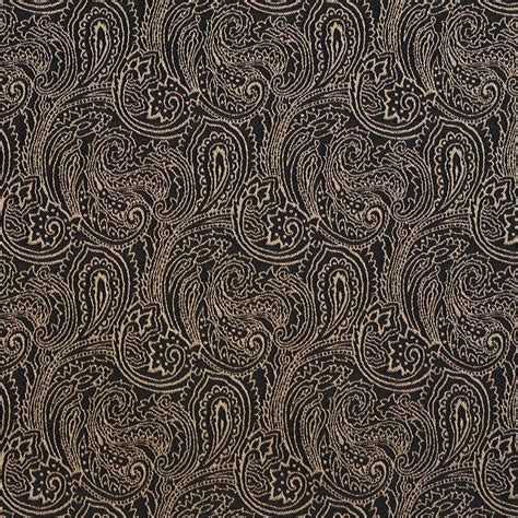 Onyx Beige And Black Abstract Decorative Paisley Pattern Damask