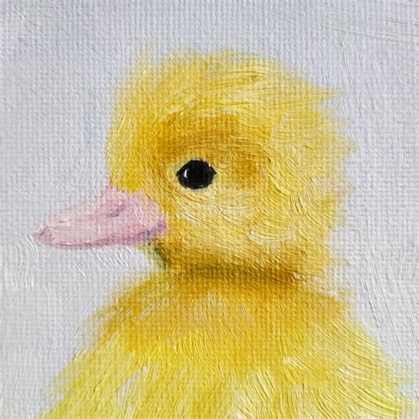 Duckling Painting Is 100 Original Bird Oil Artwork This Painting Is