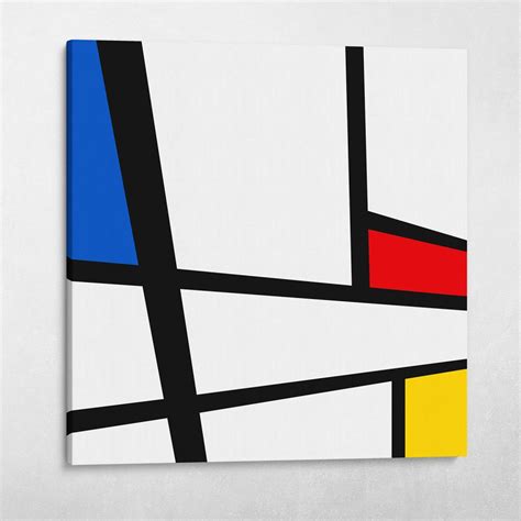 Modern Mondrian Pattern Mid Century Pop Art Abstract Wall Art