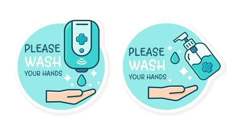 Please wash your hands symbol sign,vector illustration, isolated on white background label. Please wash your hands sign set 1226324 - Download Free ...