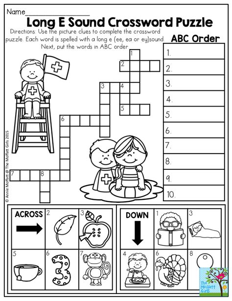 1st Grade Crossword Puzzles