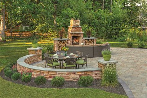 Ep Henry 49785 Patio Fireplace Walls Pavers Ep Henry